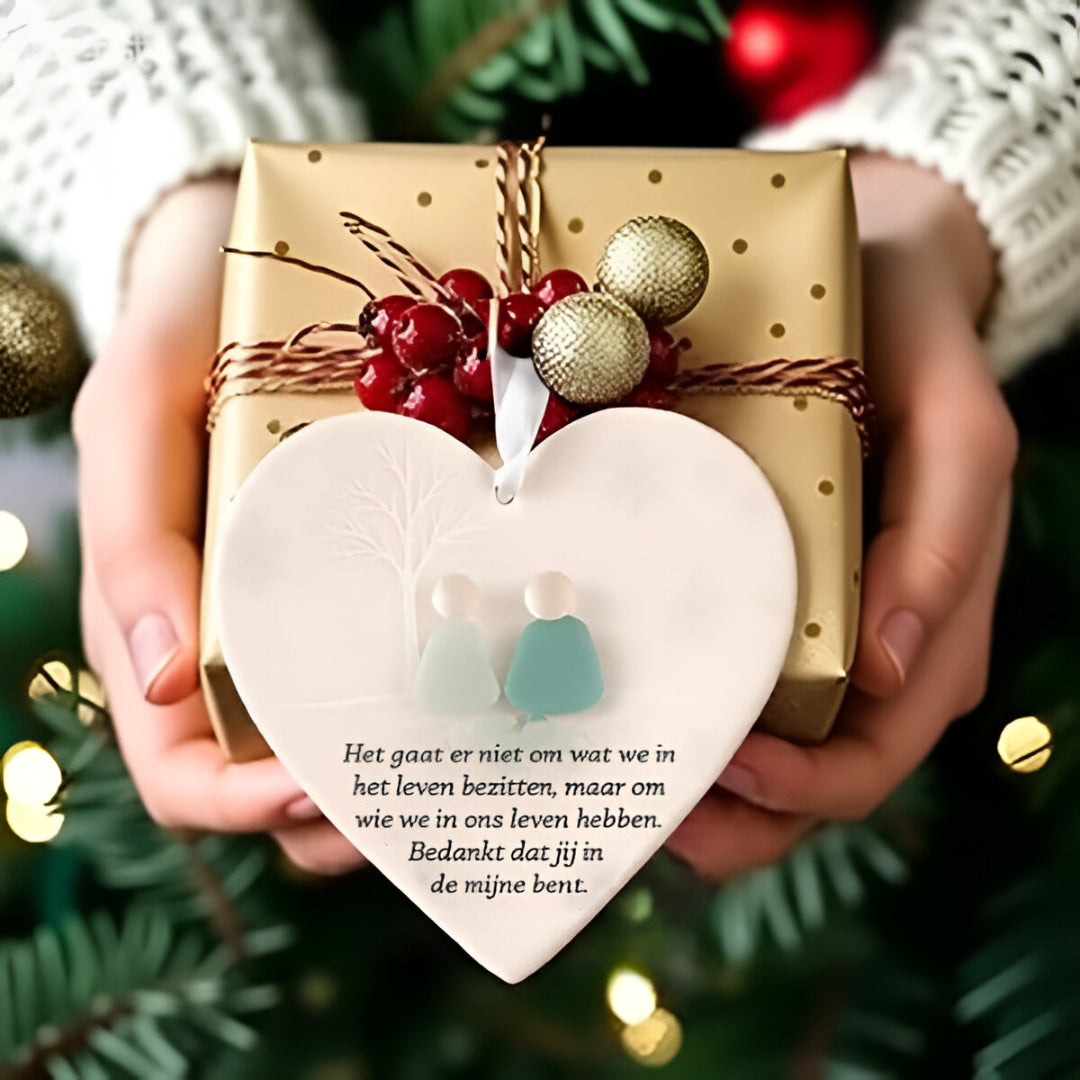 Hartvormige zeeglas vriendschapsdecoratie πβ¨ Handgemaakt