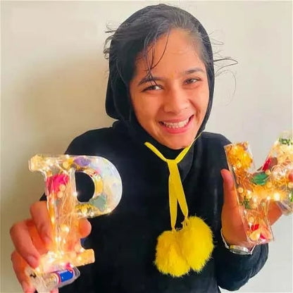 🎁Handgemaakte Bloemenharsletters LED