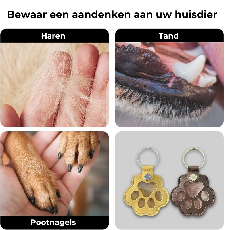Leren sleutelhanger ter nagedachtenis aan uw huisdier - 🐾 Houd hun herinnering altijd dichtbij