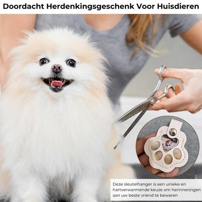Leren sleutelhanger ter nagedachtenis aan uw huisdier - 🐾 Houd hun herinnering altijd dichtbij