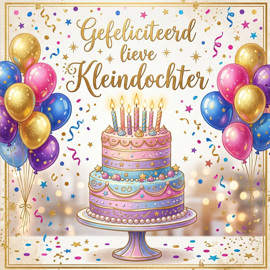 Geschenkkaart - Gefeliciteerd Kleindochter