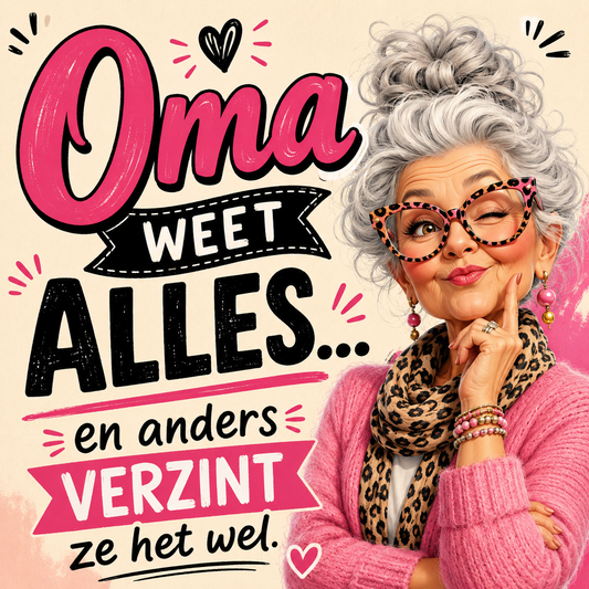 Geschenkkaart - Oma met humor!