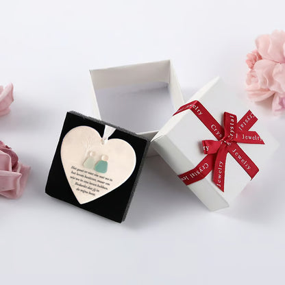 Hartvormige zeeglas vriendschapsdecoratie 🌊✨ Handgemaakt