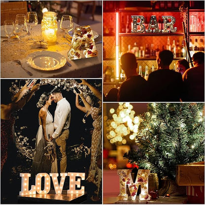 🎁Handgemaakte Bloemenharsletters LED